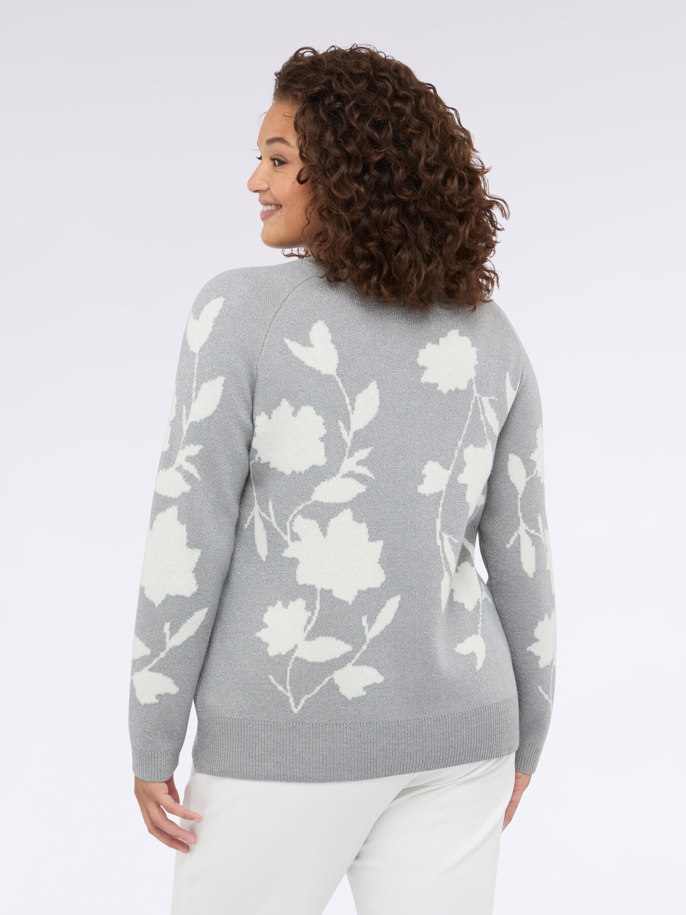 Floral pattern sweater image number 1