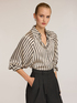 Striped shirt with oversized sleeves image number 0