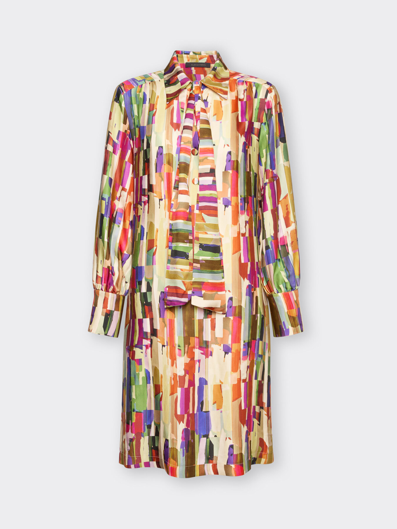 Printed dress with bow image number 4