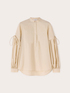 Oversized blouse with gathered sleeves image number 4