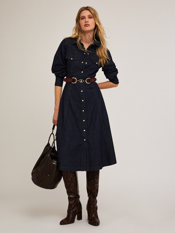 Robe chemisier en denim