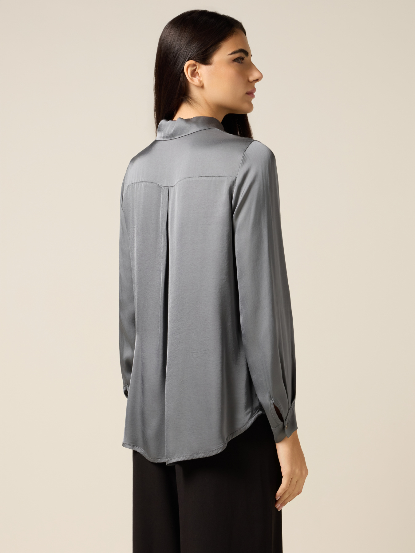 Camicia in raso di viscosa image number 1