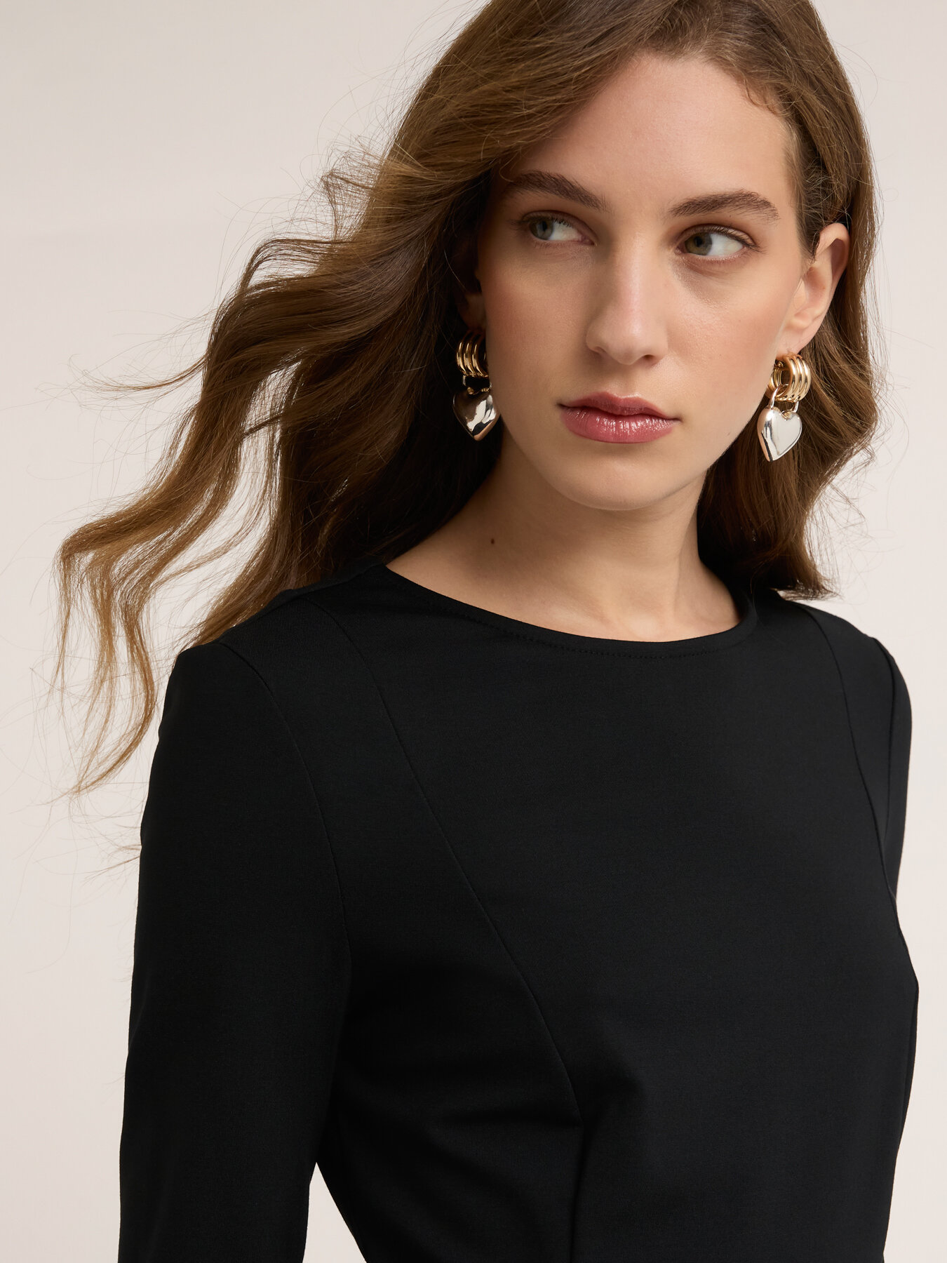 Flare-Kleid aus Milano-Strick image number 3