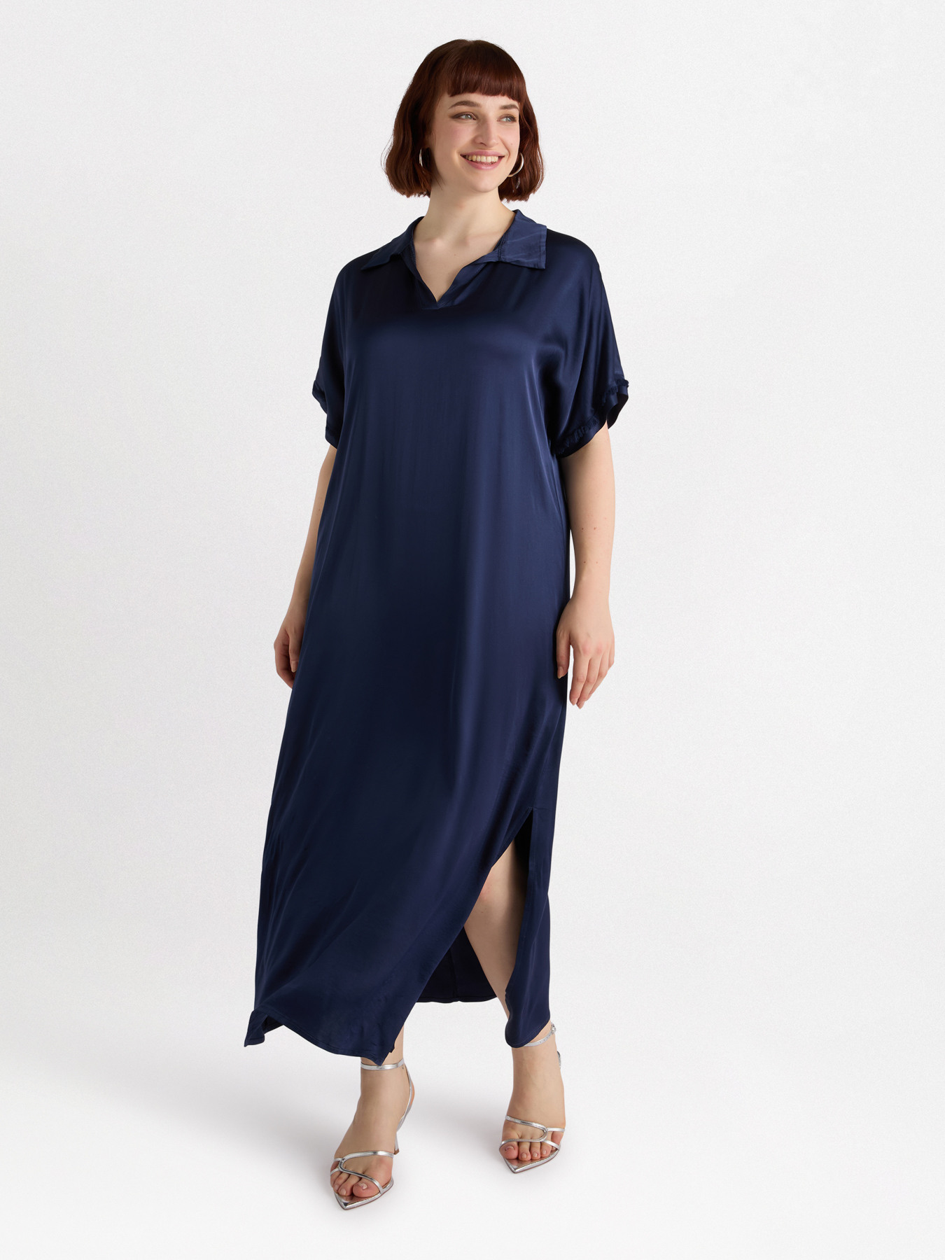 Long satin dress image number 0