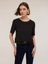 T-shirt with sequinned trims image number 2