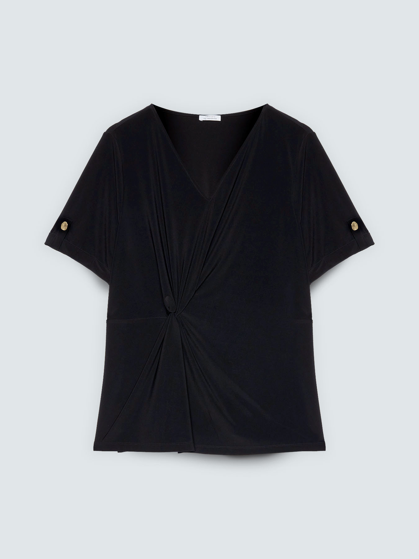 Camiseta de jersey con drapeado image number 4