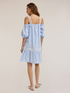Rochie din poplin în dungi cu volănaș image number 1