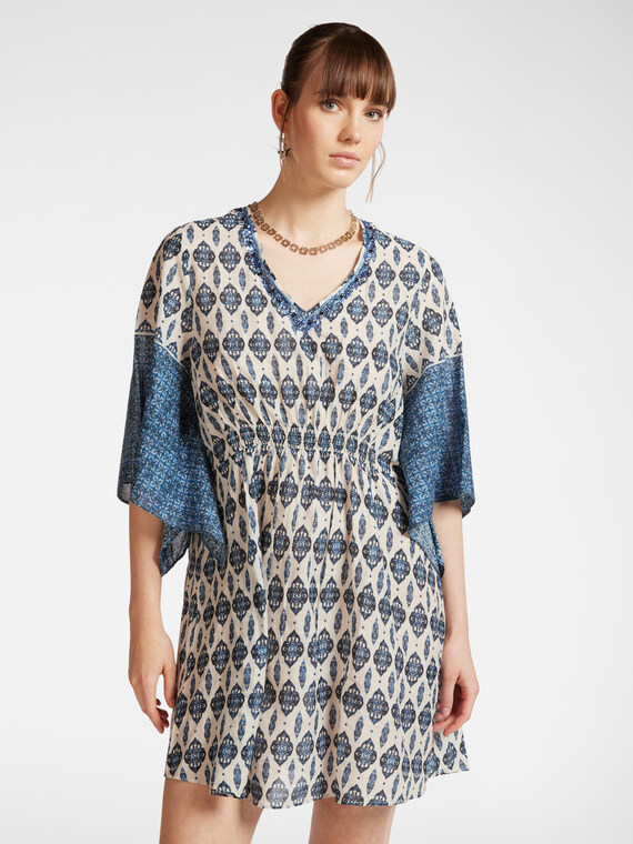 Kaftan mit Ethno-Druck
