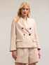 Double-breasted blazer in viscose linen blend image number 2