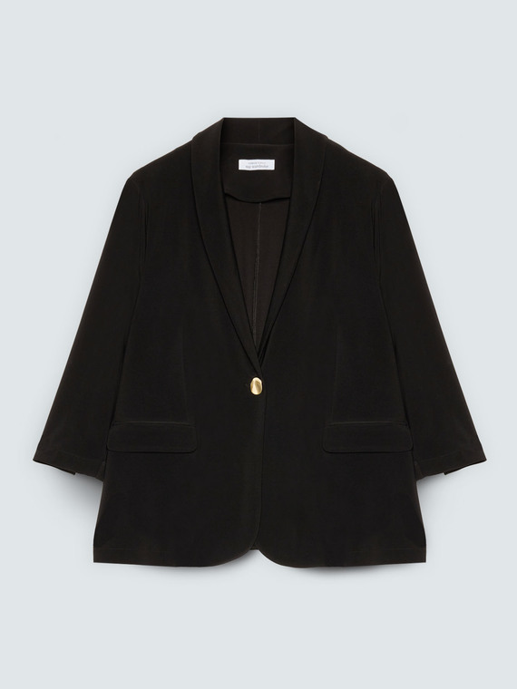 Blazer de punto con mangas de tres cuartos