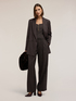 Palazzo pants in yarn-dyed fabric image number 3