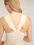 Square neck dress in linen blend image number 3