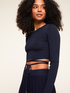 Short sweater with waist ties image number 2
