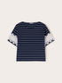 T-shirt avec manches effet crochet image number 4