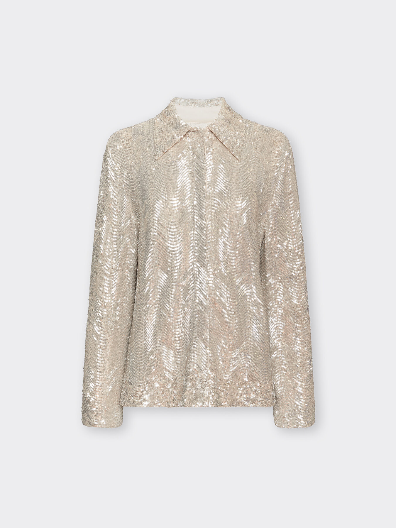 Tulle shirt with sequins image number 4
