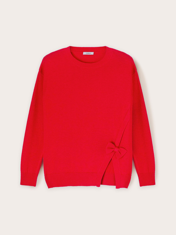 Jersey oversize con motivo de lazo