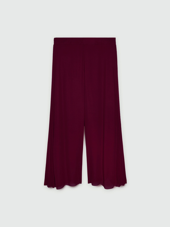 Palazzo-Hose mit seitlichem Plissee