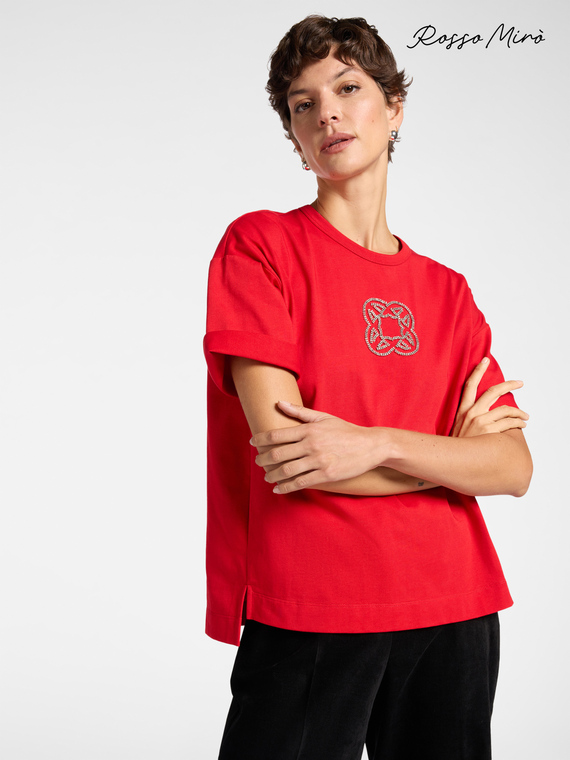 T-shirt con ricamo Monogram