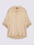 Stretch satin shirt with three-quarter sleeves image number 4