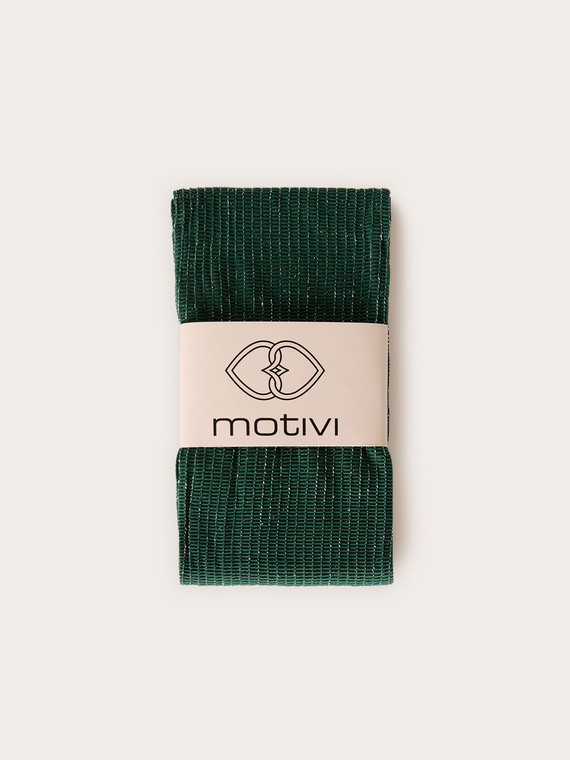 Calcetines cortos acanalados lurex