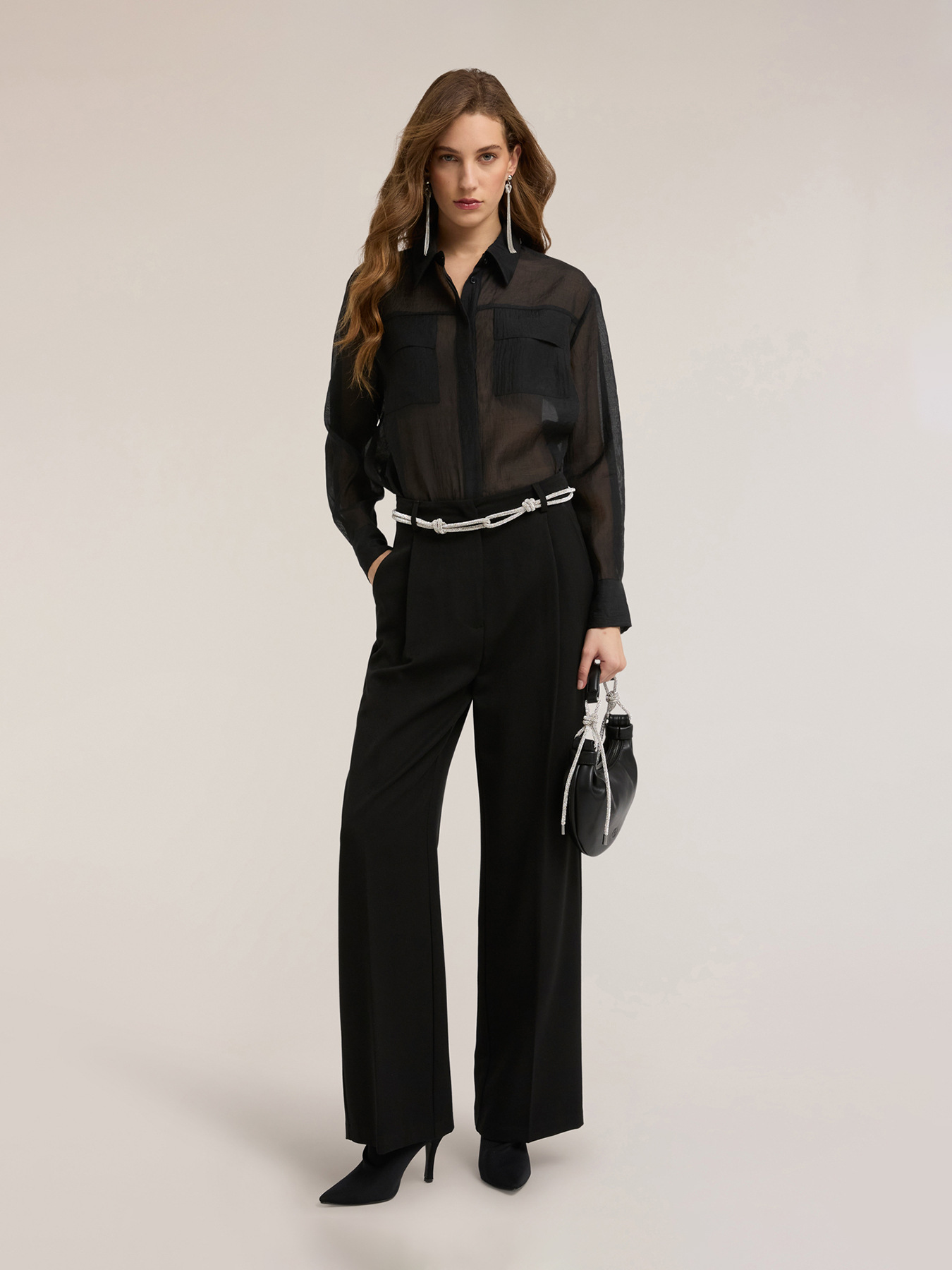 Organza-Bluse mit Taschen image number 4