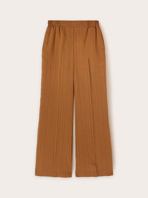 Striped palazzo trousers in modal blend