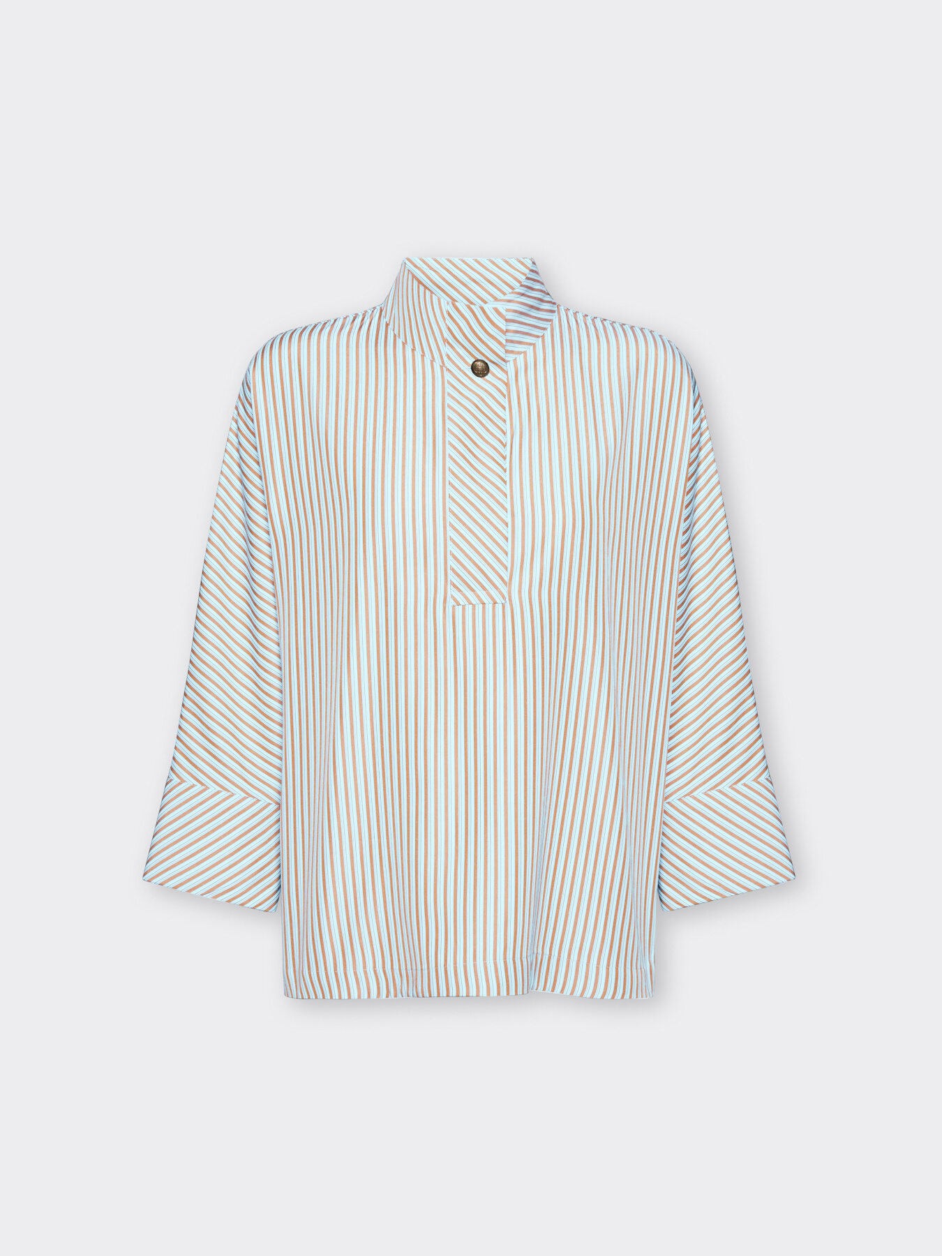 Blusa boxy rigata image number 4
