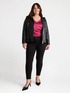 Top in due tessuti con scollo a V image number 3