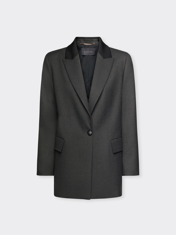 Blazer oversize in flanella