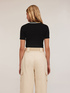 Ribbed sweater with braided trims image number 1