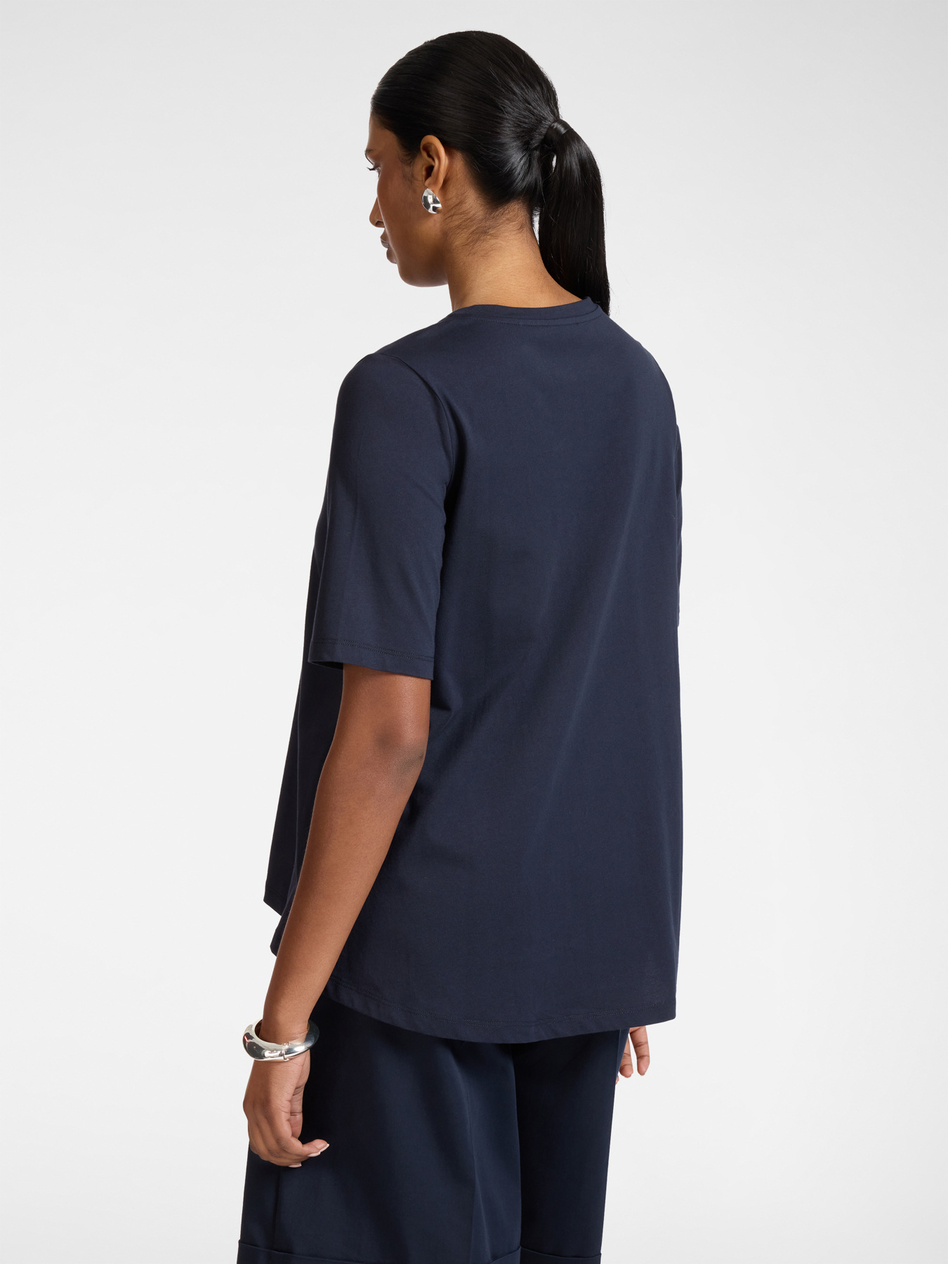 T-shirt cotone con paillettes image number 1