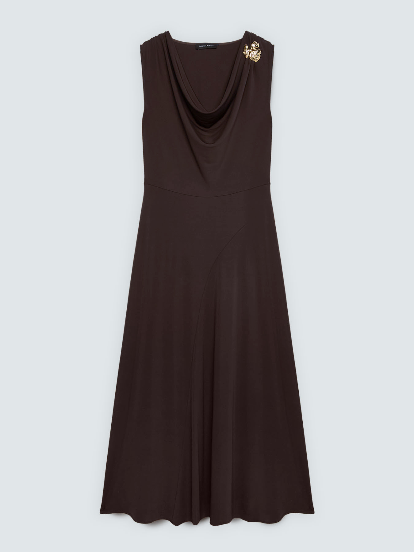 Langes ausgestelltes Kleid mit Applikation image number 0