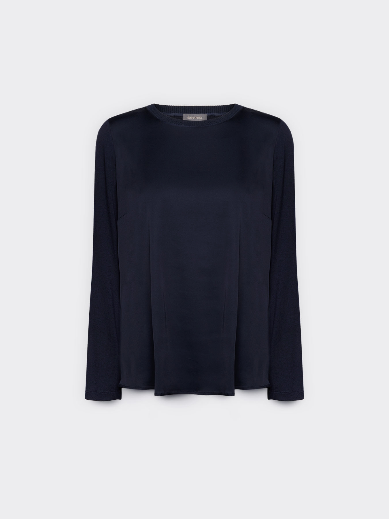 Two-fabric T-shirt image number 4