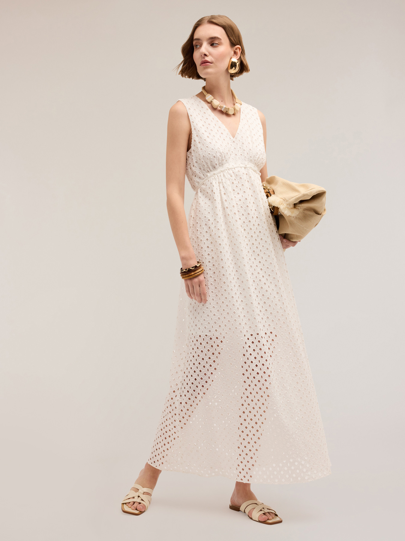 Robe longue en broderie anglaise image number 0