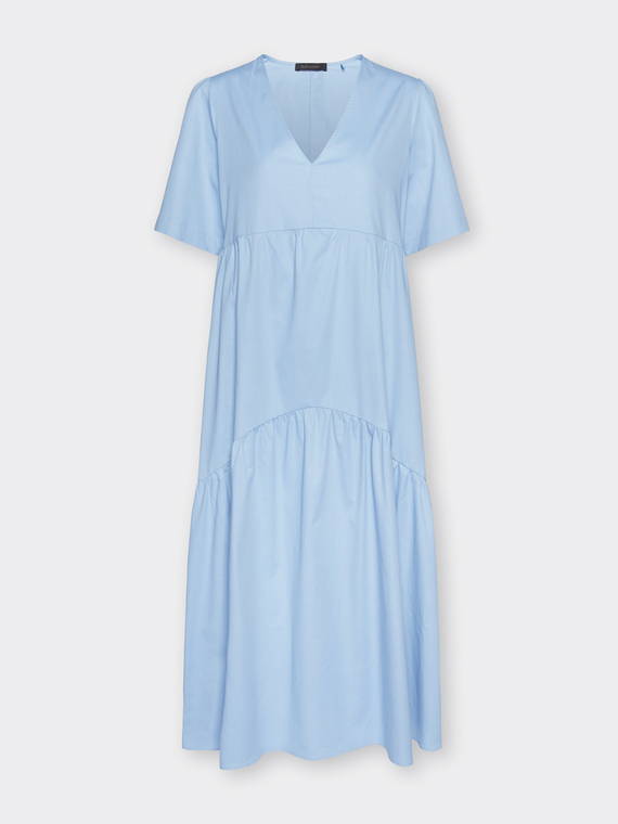 Robe midi &agrave; volants