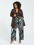 Zebra print palazzo pants in jersey image number 3