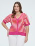 Gestreifter Cardigan aus Baumwollmischung image number 2