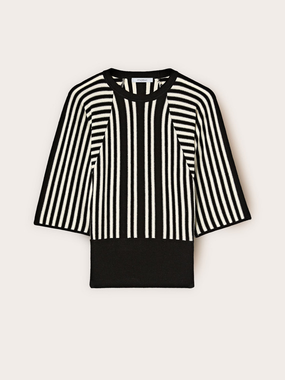 Maillot à rayures avec manches courtes