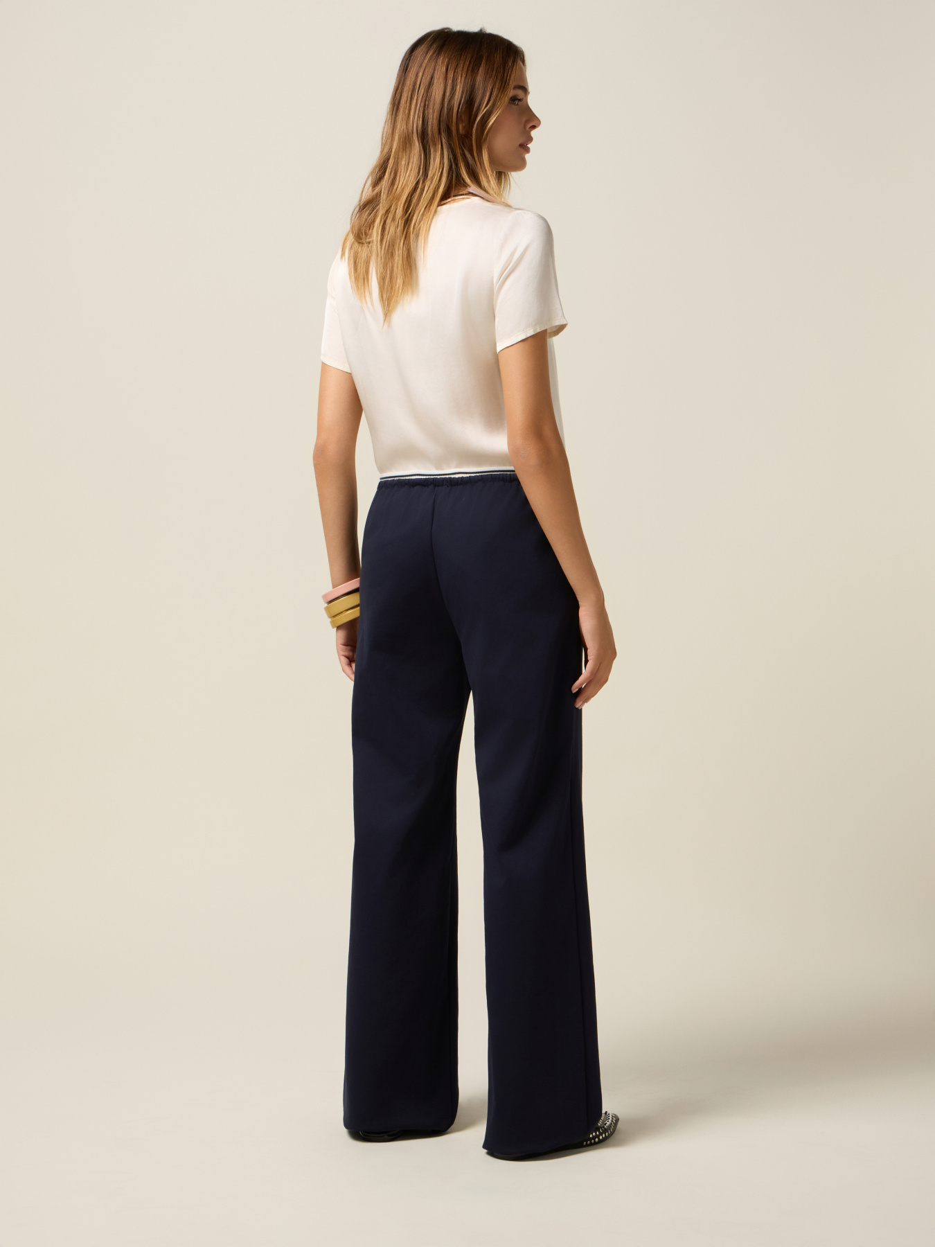 Joggers a palazzo in jersey image number 1