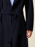 Long wool blend coat with belt image number 3