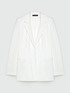 Langer Blazer aus Stretchgewebe mit Knopf image number 4