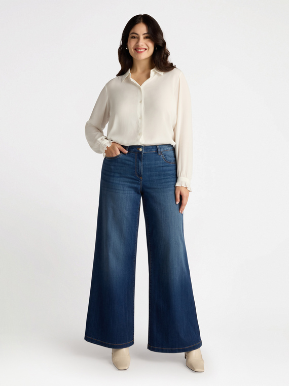 Jeans mit weitem Bein