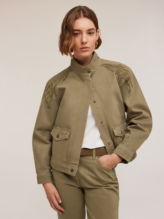 Blouson avec patch brodé