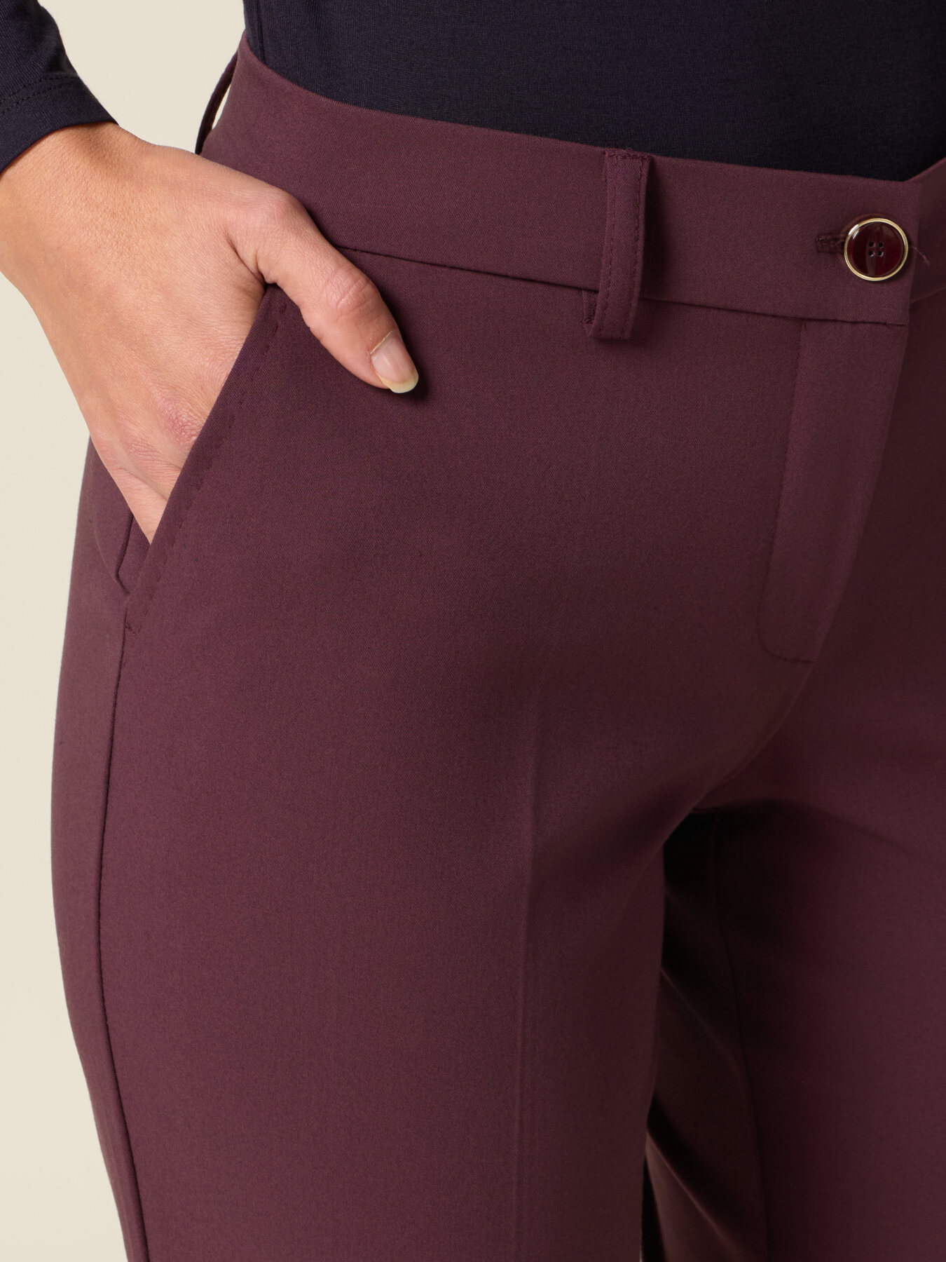 Pantaloni in flanella misto viscosa image number 2