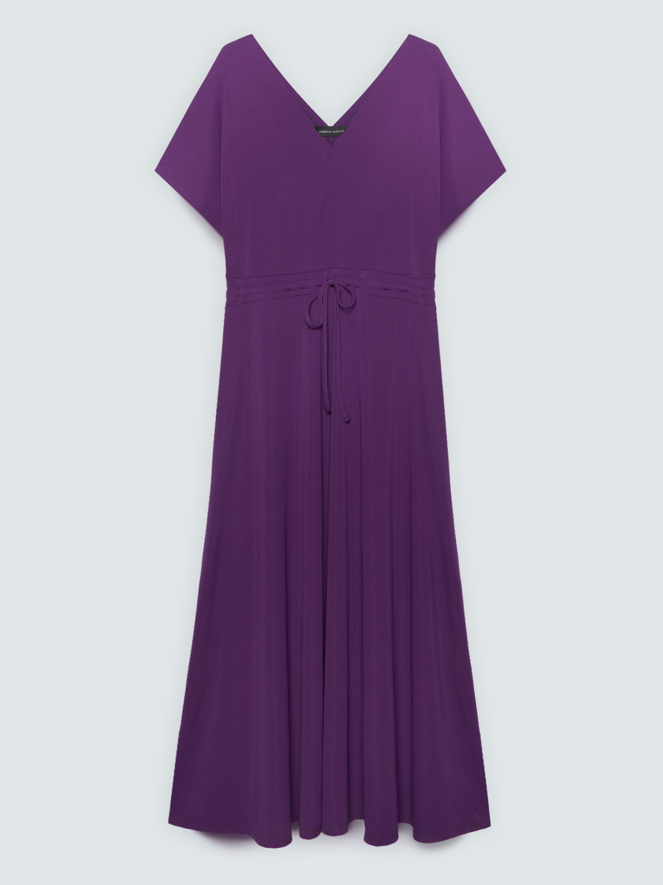 Pretty jersey dress with drawstring waist image number 1