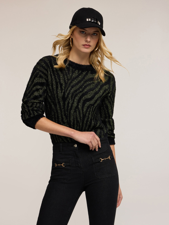 Laminiertes Zebra-Shirt