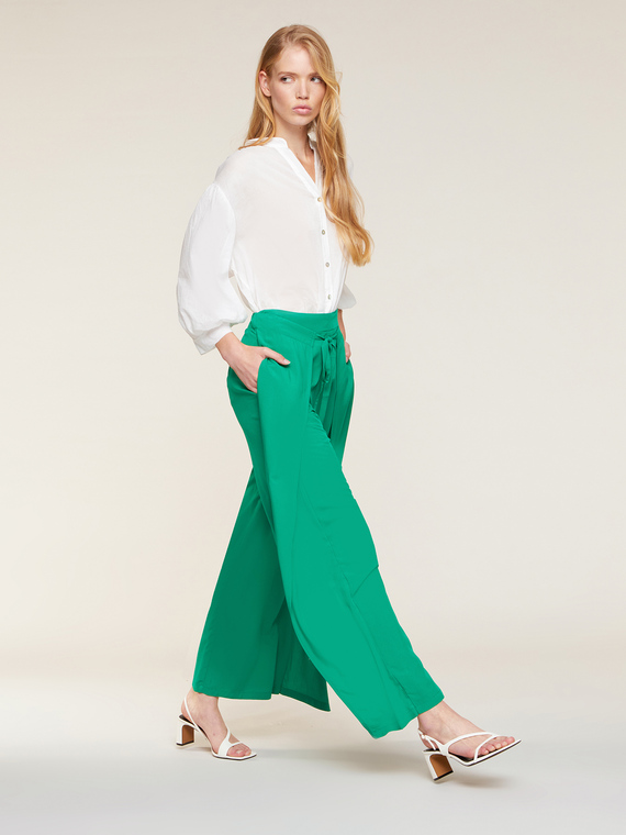Pantalon effet paréo en viscose