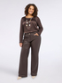 Gerade geschnittene Hose aus beschichtetem Stoff image number 0