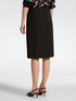 Solid color straight skirt image number 1