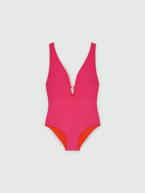 Reversible one-piece swimsuit